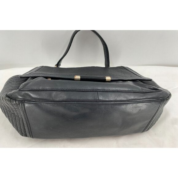 DIANE VON FURSTENBERG Courier Rail Black Quilted Leather Large Tote Purse Bag - Picture 11 of 16